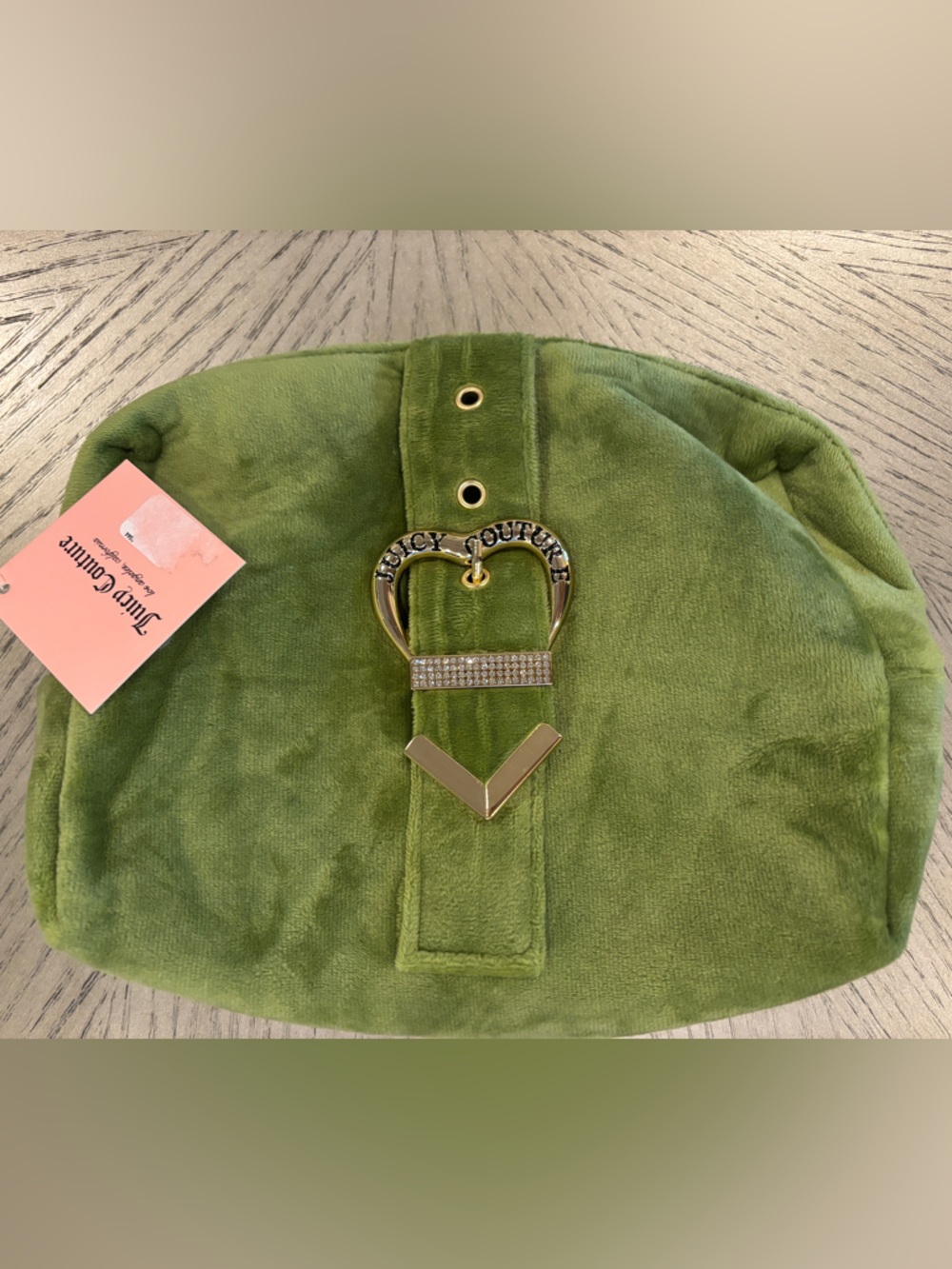 Juicy Couture Green Velvet Makeup Bag